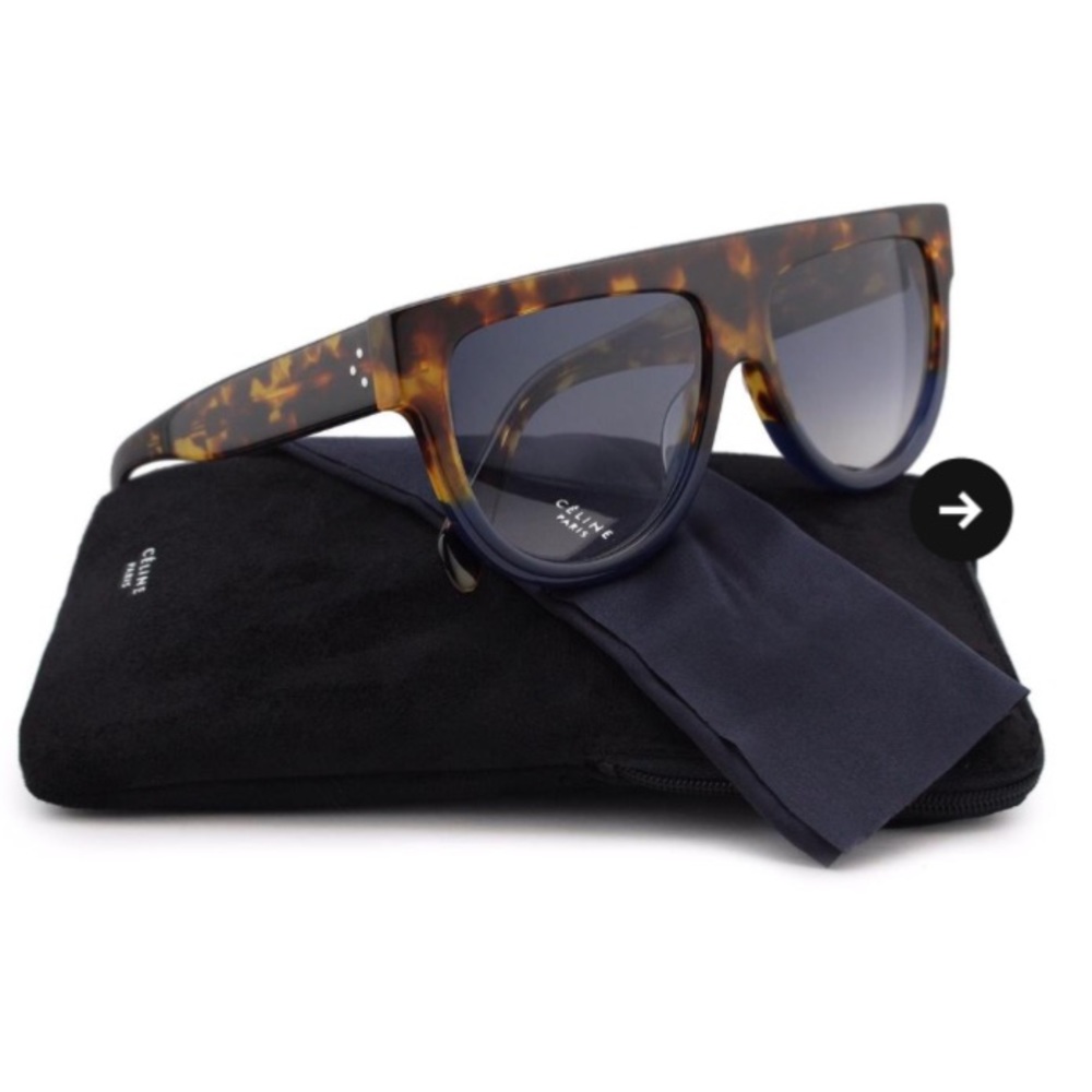 NWOT! Céline 41026/ Shadow Sunglasses Havana Blue